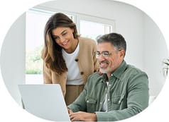 People looking at computer